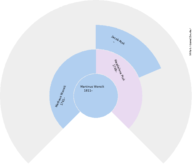 Fächerdiagramm von Martinus Wonsik