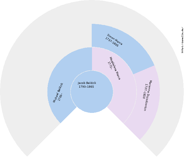 Fächerdiagramm von Jacob Beldzik