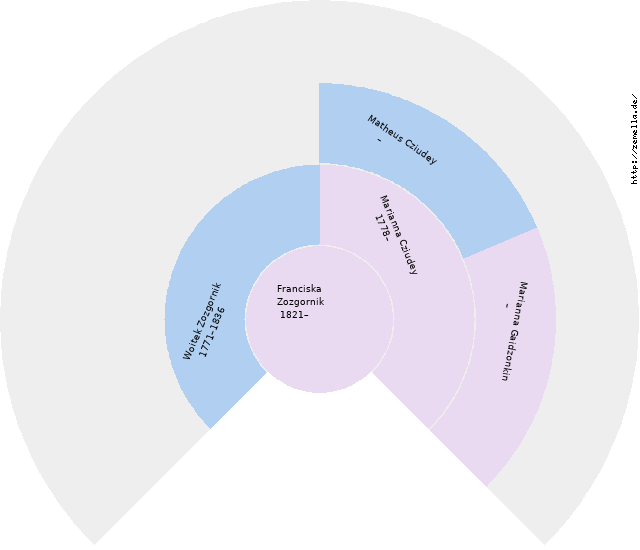 Fächerdiagramm von Franciska Zozgornik