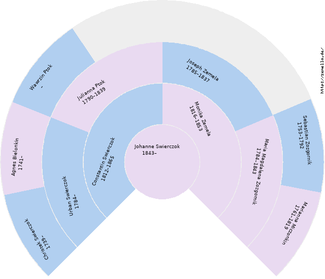 Fächerdiagramm von Johanne Swierczok