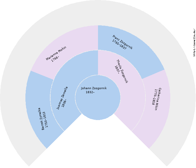 Fächerdiagramm von Johann Zosgornik
