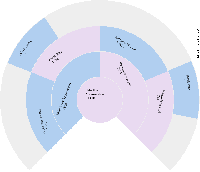 Fächerdiagramm von Martha Szczendzina