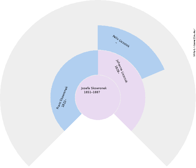 Fächerdiagramm von Josefa Skowronek