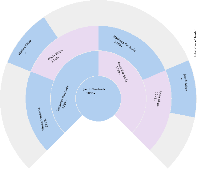 Fächerdiagramm von Jacob Swoboda