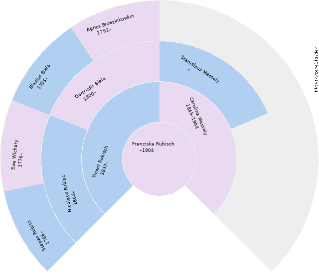 Fächerdiagramm von Franziska Rubisch